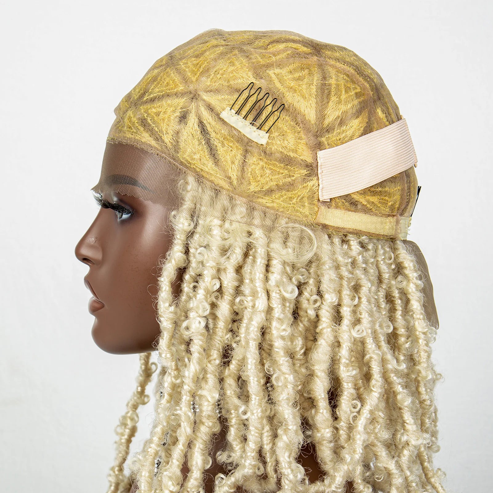 613 Blonde Butterfly Locs Braids Wig | Knotless Crochet | Full Lace Luxegan
