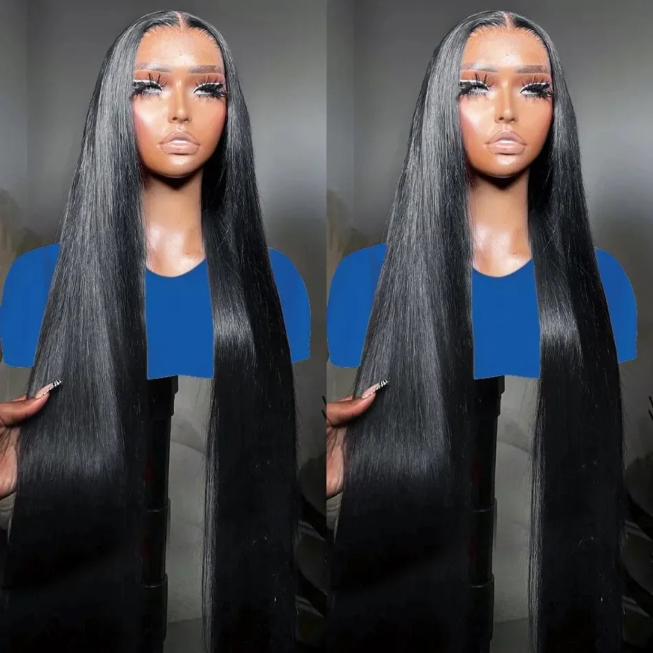 40 Inch Straight HD Lace Frontal Wig | 13x4 & 13x6 Human Hair | Pre-Plucked with Baby Hair Luxegan