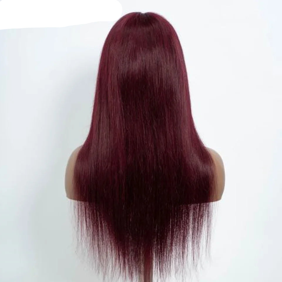 Rebecca P4/30/2T Highlight Straight Wig | Glueless Human Hair with Curtain Bangs Luxegan