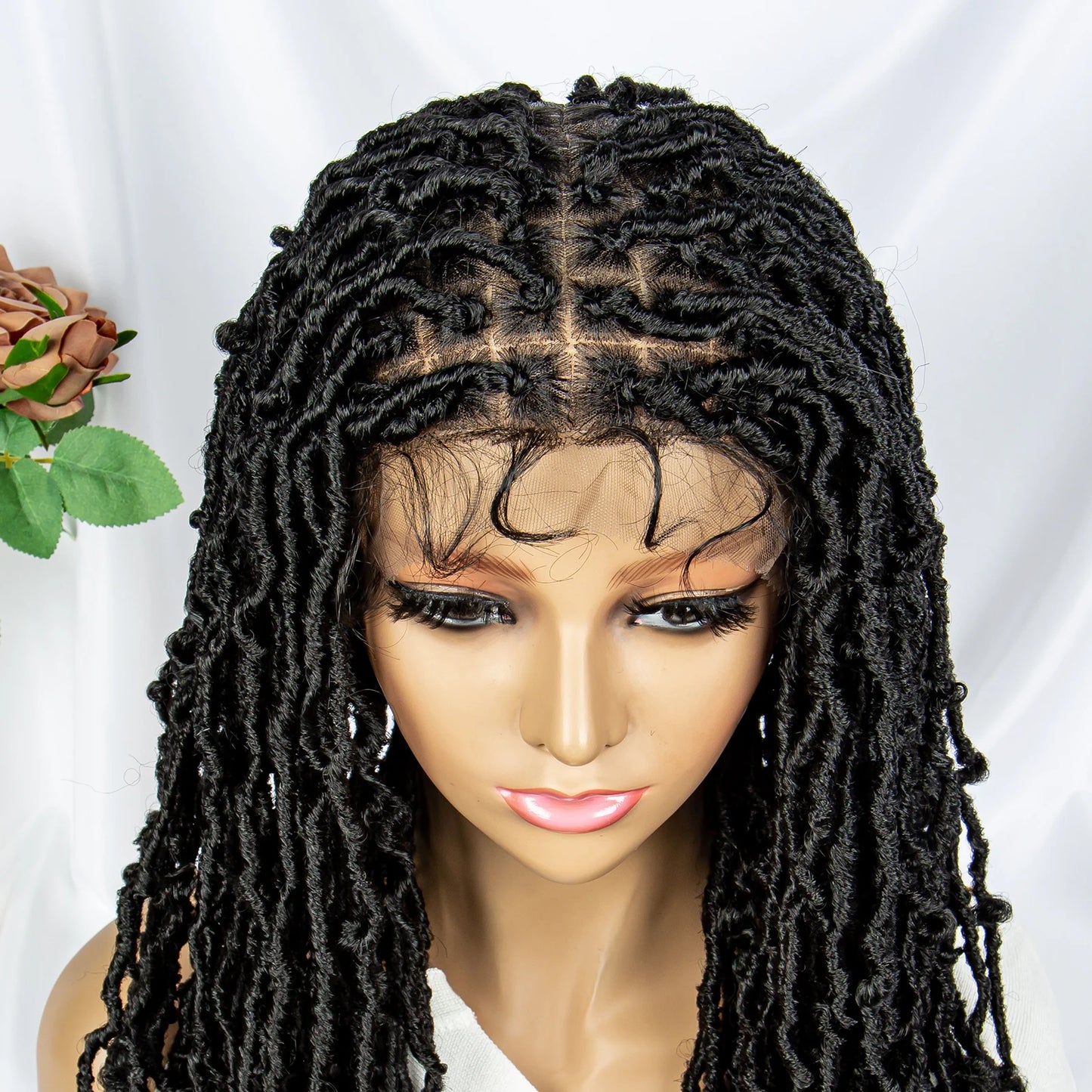 Faux Locs & Dreadlocks Braided Wig | Full Lace Front | Baby Hair | African Inspired Luxegan