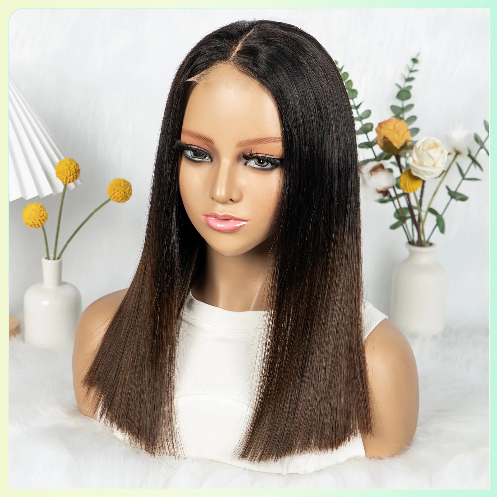 16A Double Drawn 1BT4 Chocolate Brown Bone Straight Wig | 2x6 Real HD Lace Raw Vietnamese Virgin Human Hair Luxegan