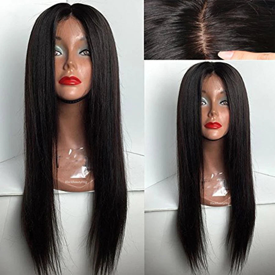 Natural Color 5x5 Silk Top Full Lace Wig | Silky Straight Peruvian Remy Human Hair (Pre-Plucked, Baby Hair) Luxegan
