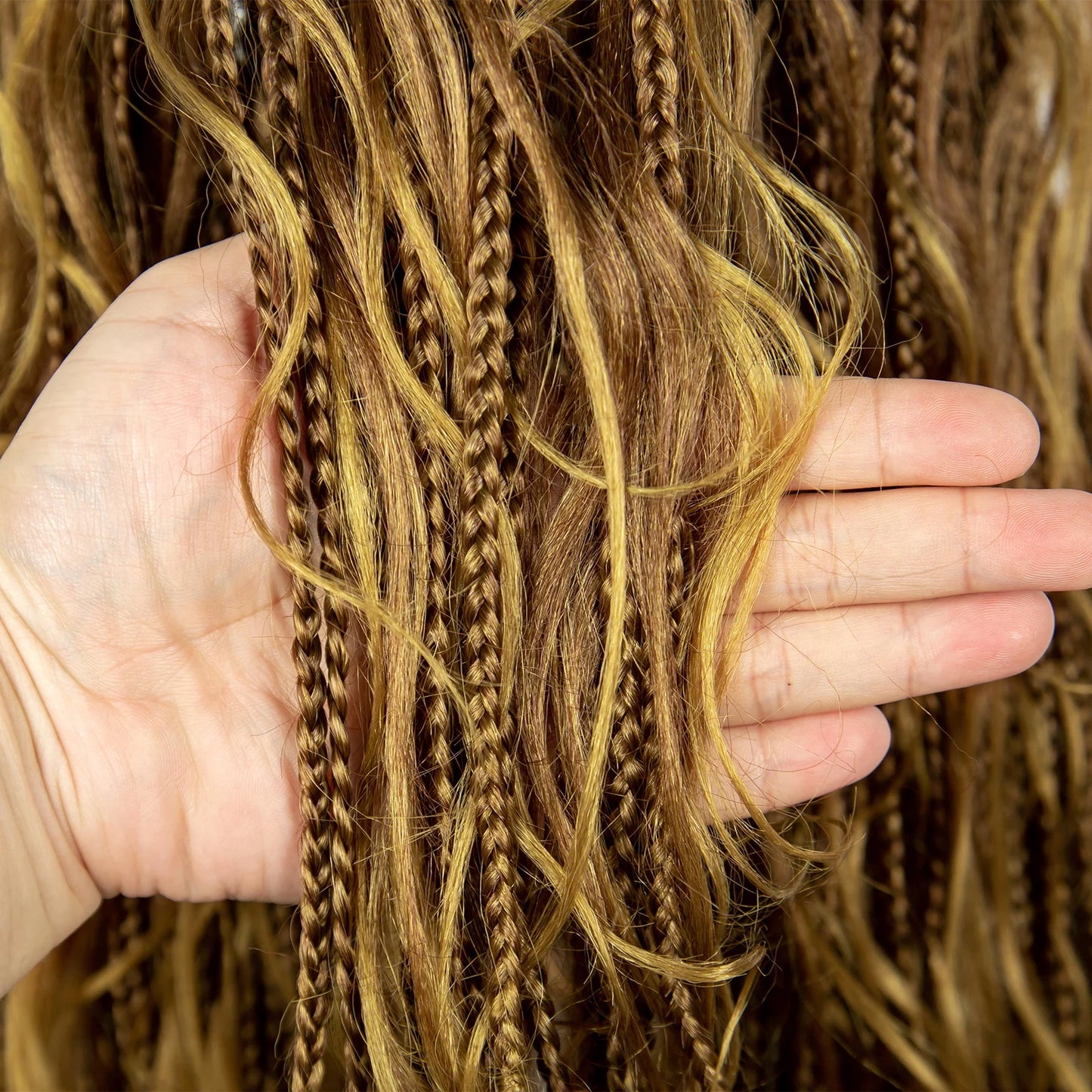 KIMA Twisted Boho Braided Wigs Curly Dreadlocks Full Lace Knotless Synthetic Box Braids Wig  Curly Wigs for Black Women