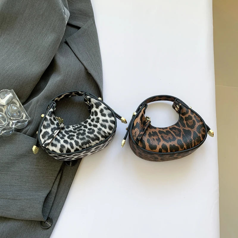 Mini Leopard PU Leather Crossbody Bags For Women Y2K Trend Female Korean Fashion Lady Shoulder Bag | Lady Handbags Luxegan