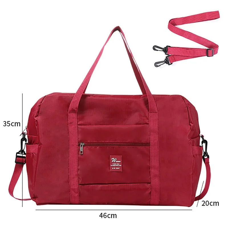 Large Capacity Foldable Travel Bags | Waterproof Handbags & Luggage Organizer Luxegan