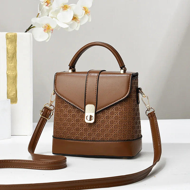 Small Square Messenger Bag | Casual PU Crossbody Purse Luxegan