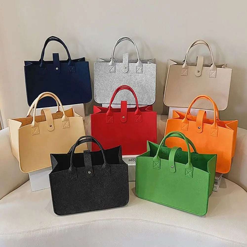 Large Capacity Felt Shoulder Bag Portable Storage Organizer Felt Messenger Bag | Toy Sundries Crossbody Handbag Women Luxegan