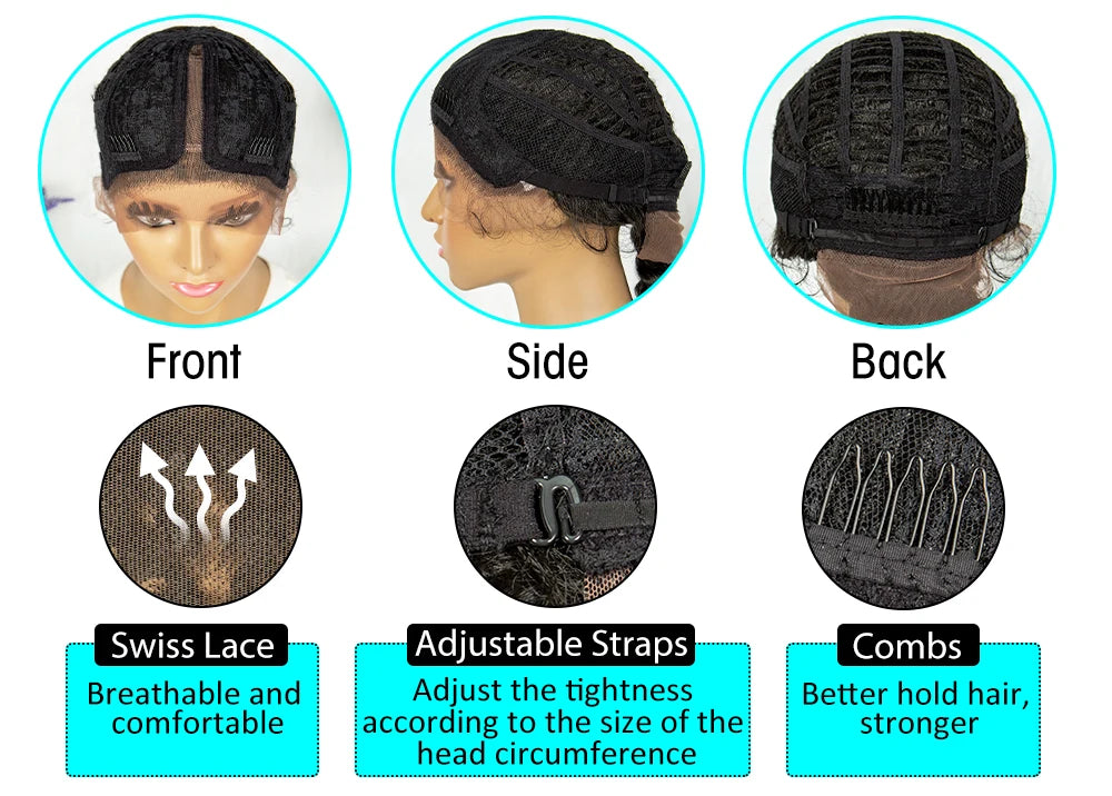 KIMA Dutch Braids Wig | 13x4 Lace Front | Kinky Curly Edges | Baby Hair Luxegan