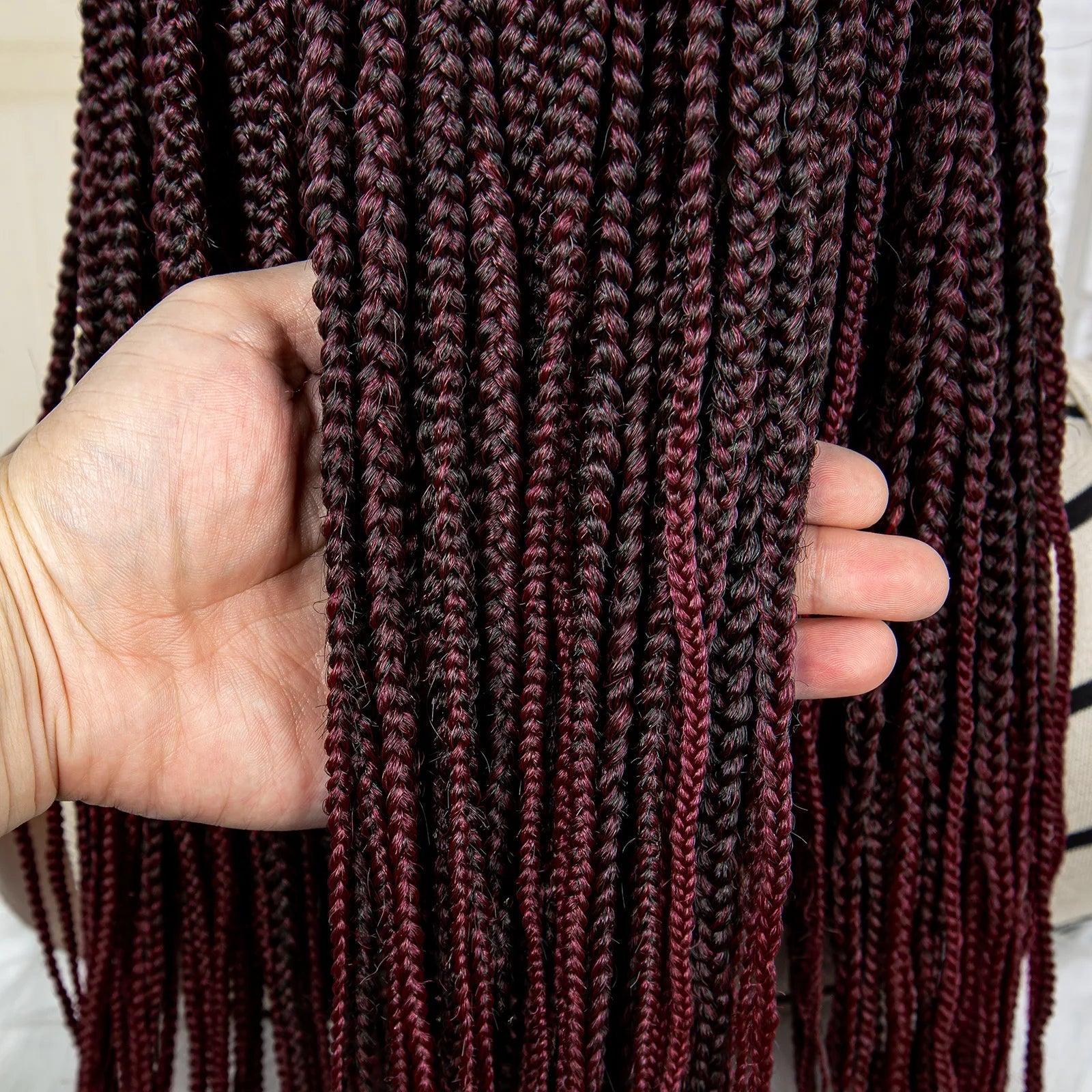 24" Full Lace Knotless Box Braided Wig | Lace Frontal Cornrow Braids | Baby Hair Synthetic Wig for Women Luxegan