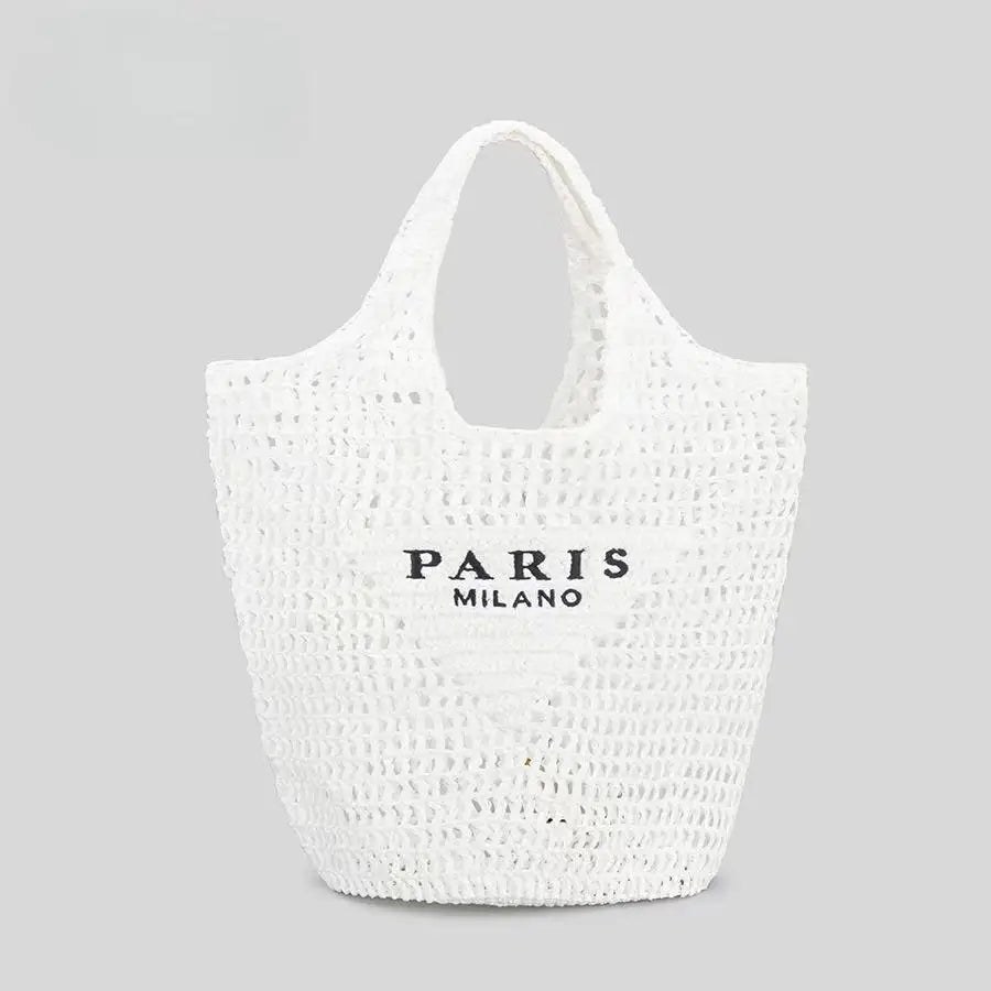 Soft Woven Summer Beach Tote | Large Capacity Hollow Out Handbag Luxegan