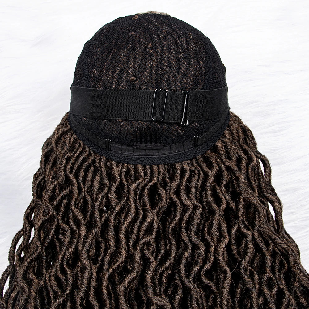 HD Transparent Lace Braided Wig with Lambswool Curls Luxegan