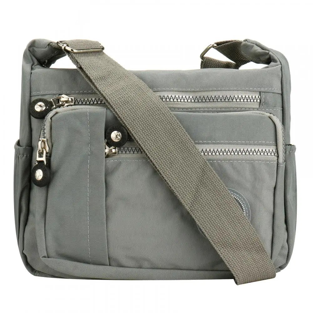 Women’s Floral Multi-Pocket Casual Crossbody Bag | Lightweight Waterproof Nylon Messenger Handbag | Large Capacity Travel Shoulder Bag for Hiking & Shopping | Versatile Daily Use Pouch Luxegan