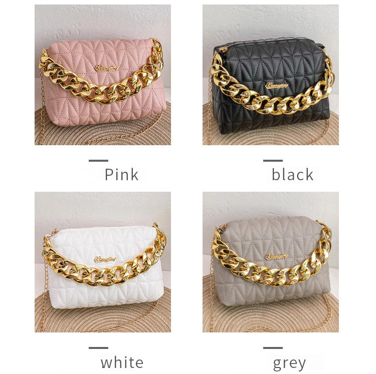 Ladies' One-Shoulder Messenger Bag | Rhombus Bag & Small Square Handbag Luxegan