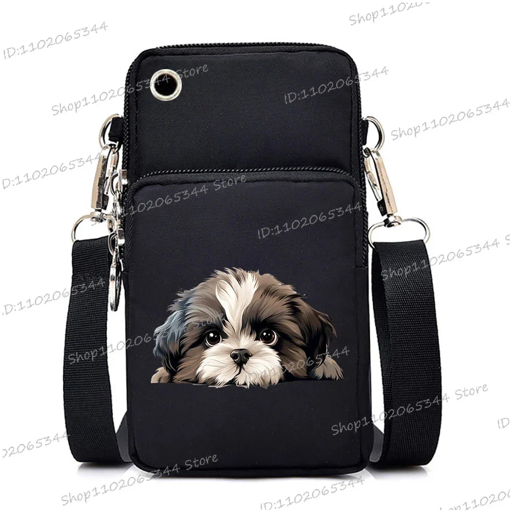 3D Dog Print Mini Bag | Unisex Crossbody & Shoulder Purse Luxegan