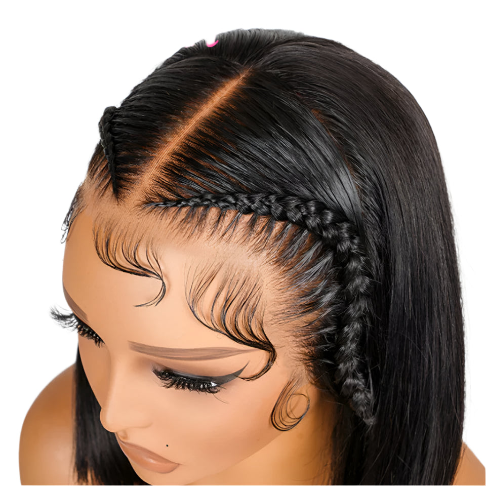 Pre-Styled Braided Bob Wig | 13x4 Lace Front | Remy Hair | Pre-Cut Lace Luxegan