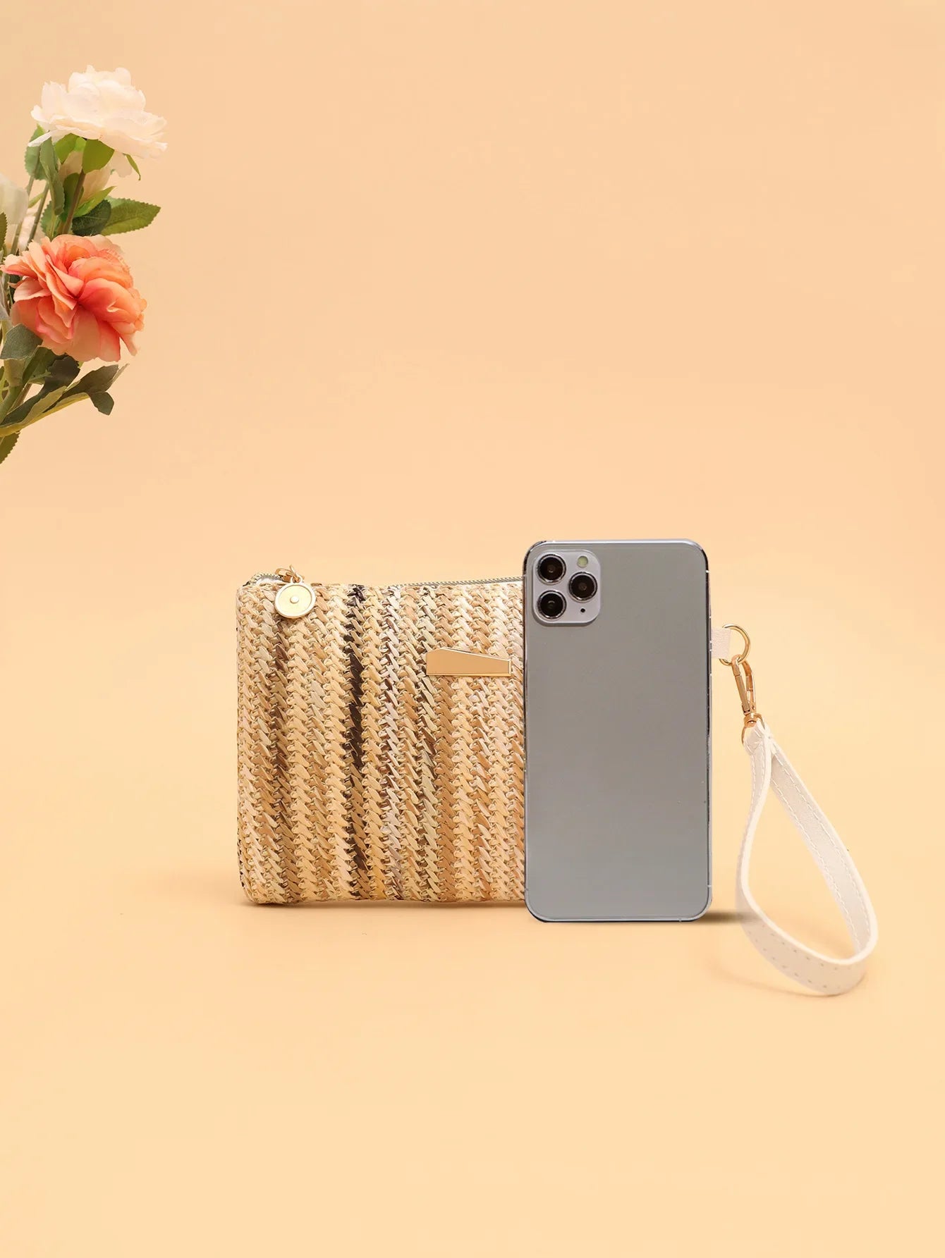 Rattan Knitting Women's Straw Bags | Fashion Colorful Summer Beach Clutch Bag & Woven Wristlet Bag Luxegan