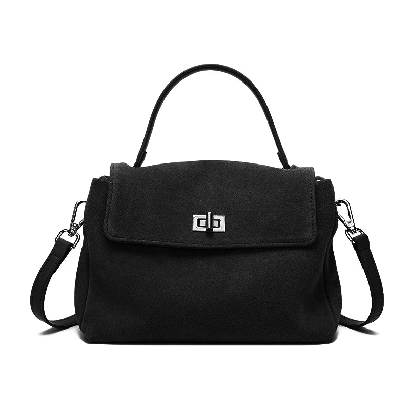 Women's Cow Genuine Leather Shoulder Bag Female Soft Natural Cowhide Retro Handbags Ladies Fashion Trend Commute Crossbody Bags Luxegan