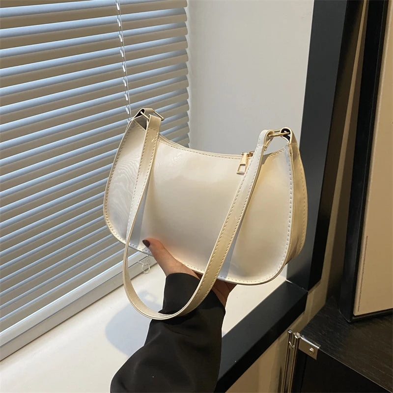 Soft PU Leather Retro Underarm Bag | Casual Hobo Shoulder Purse Luxegan