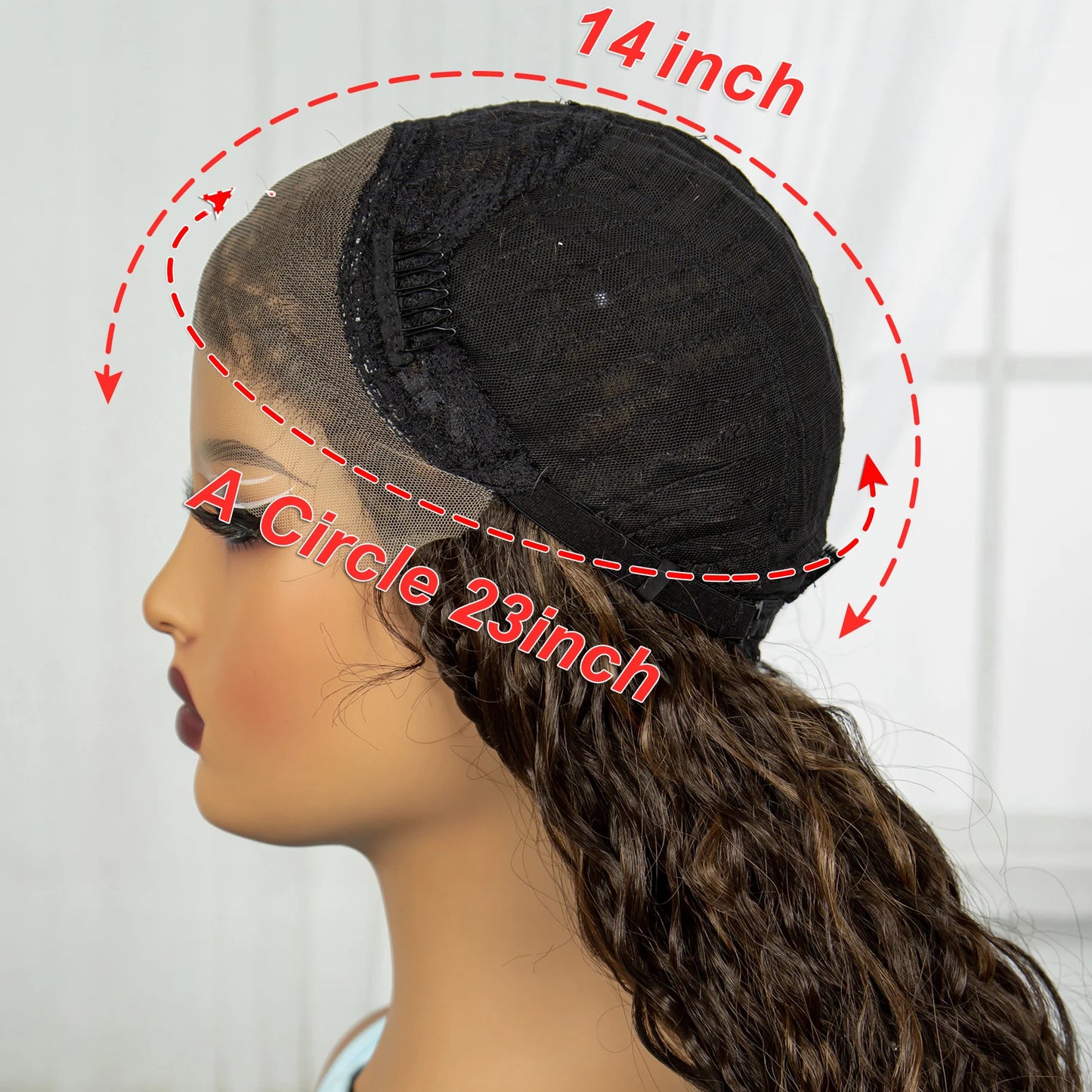 26" Water Wave Knotless Box Braided Wig with Baby Hair | Synthetic Lace Braided Wig for Black Women | 4-30 Ombre Luxegan