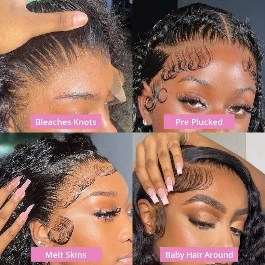 32-36 Inch Deep Wave Lace Front Wig | Brazilian Remy Human Hair | 180% Density