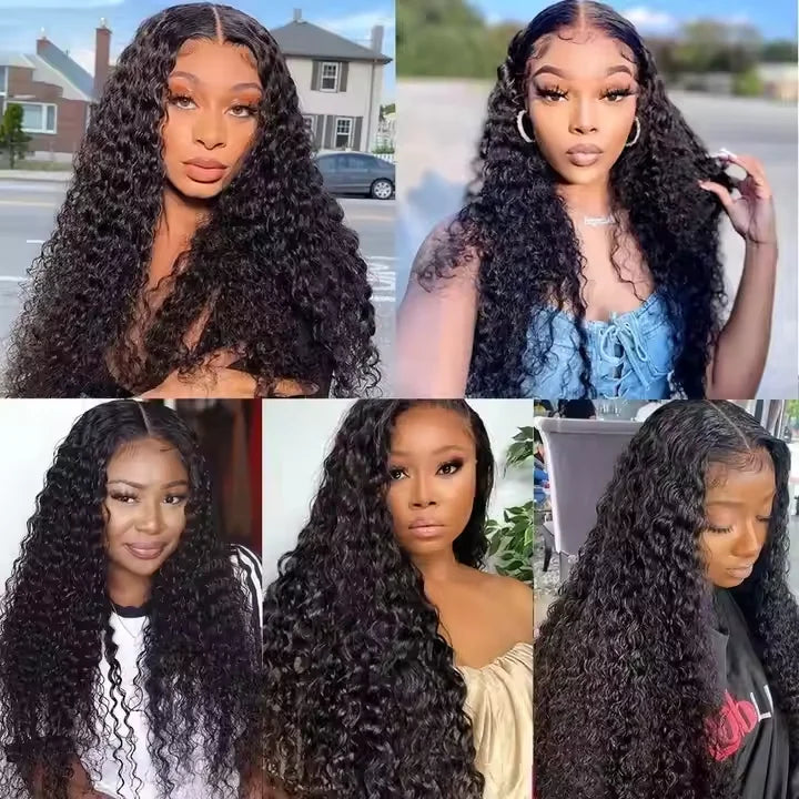 250% Density 3C 4A Burmese Curly HD Lace Frontal Wig | Transparent Lace Human Hair Luxegan