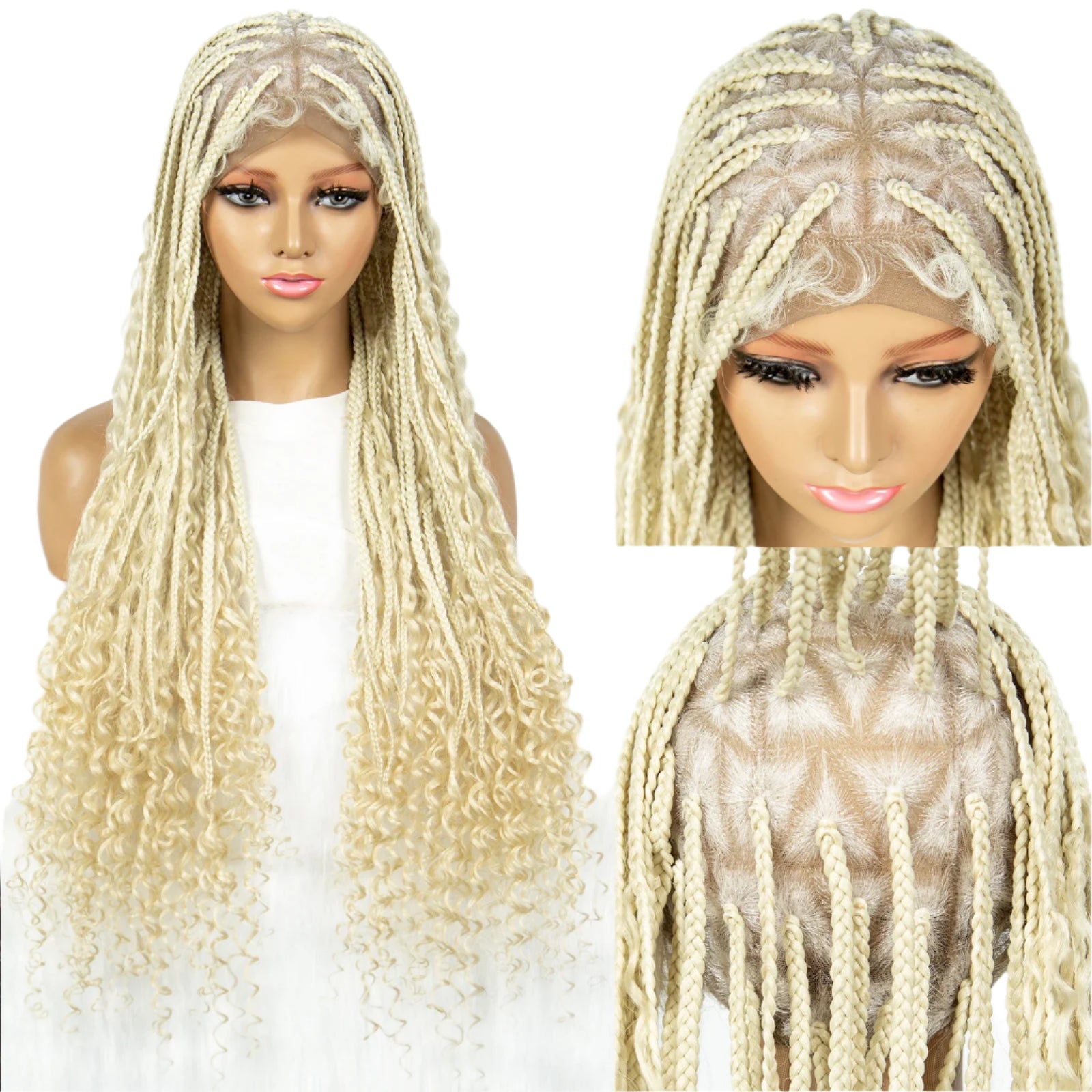 Boho Triangle Knotless Box Braids Wig | Full Lace | Baby Hair | KIMA Synthetic Luxegan
