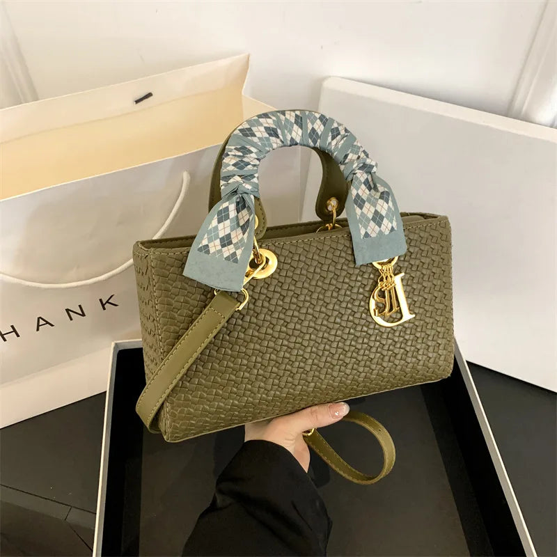 Woven Princess Handbag | Silk Scarf Satchel & Crossbody Luxegan