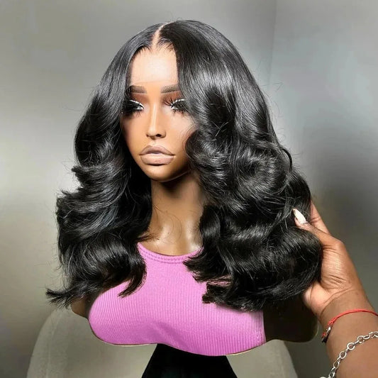 Brazilian Body Wave Bob Wig | 13x6 HD Transparent Lace Front & 13x4 Lace Frontal Human Hair Wig (Pre-Plucked 14-16 Inch for Women) Luxegan