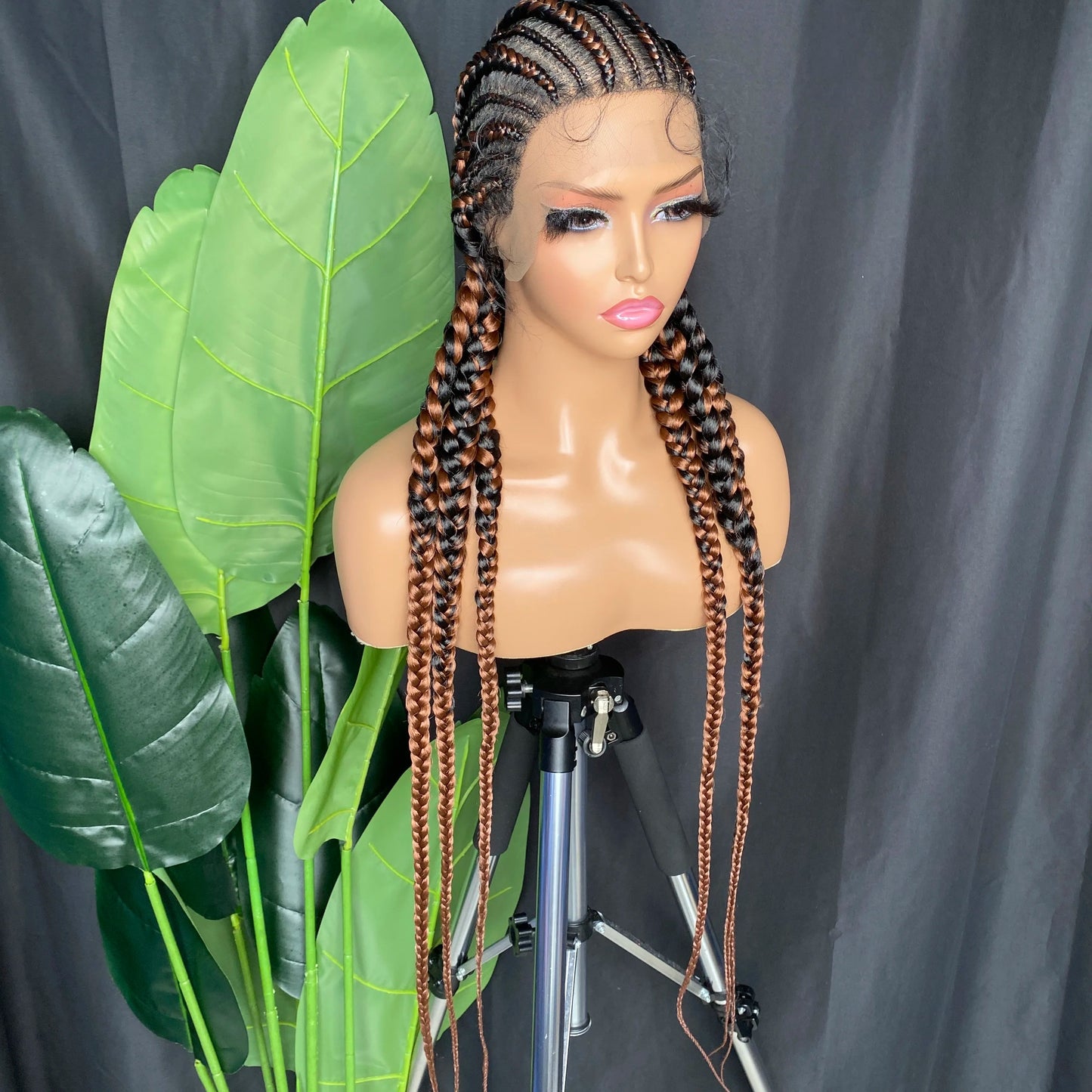 36" Knotless Box Braids Wig | Full Lace | Baby Hair | Natural Look | Synthetic Braids Luxegan