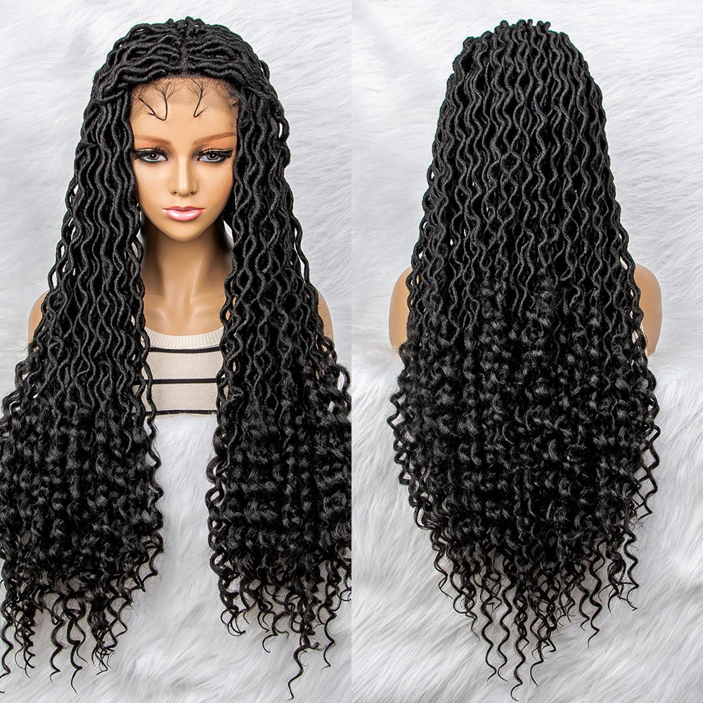34" Dreadlocks Braided Wig | Full Lace Front with Baby Hair Luxegan
