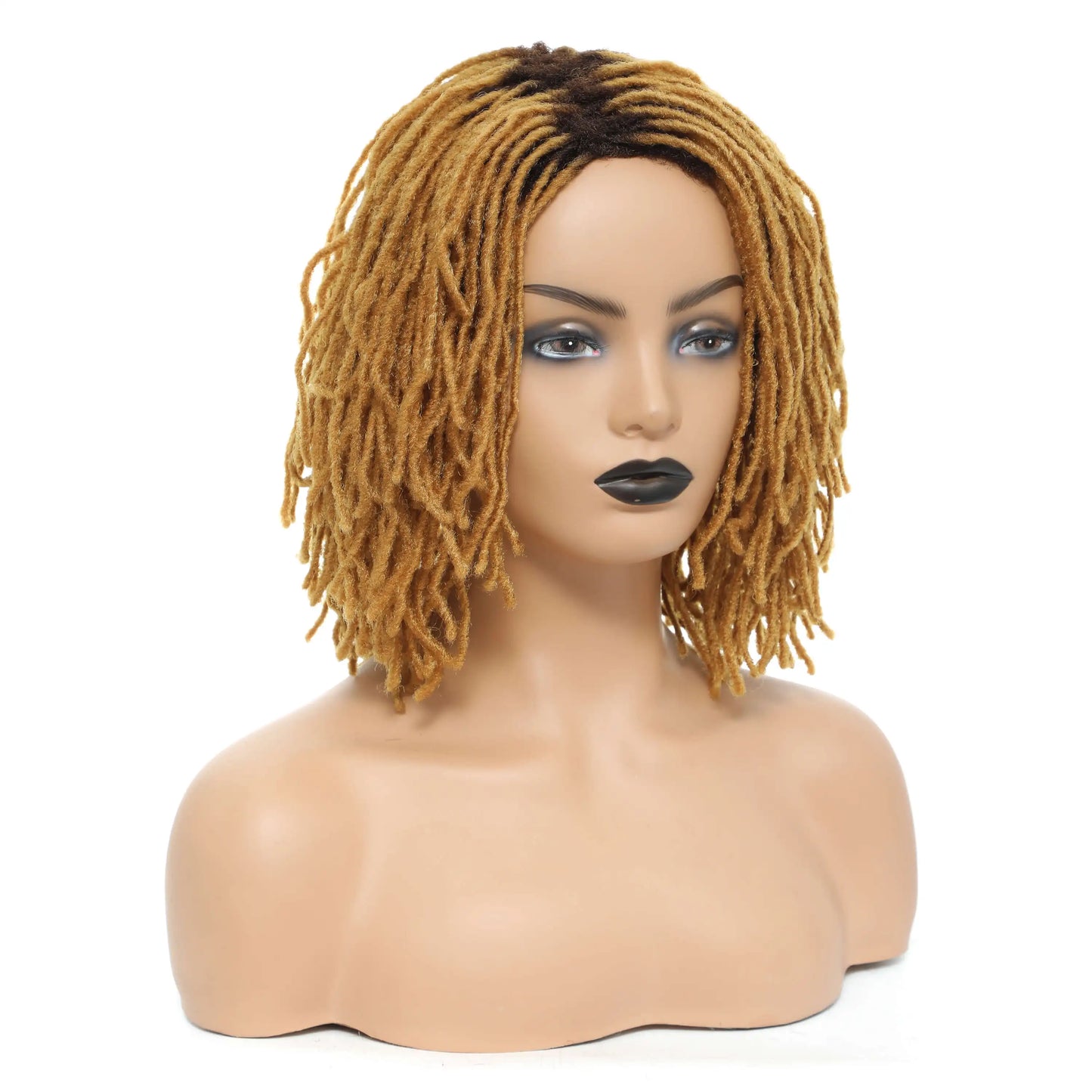 10" Braided Bob Wig | Afro Dreadlock Wig | Curly Ends | Synthetic Crochet Wig | Cosplay