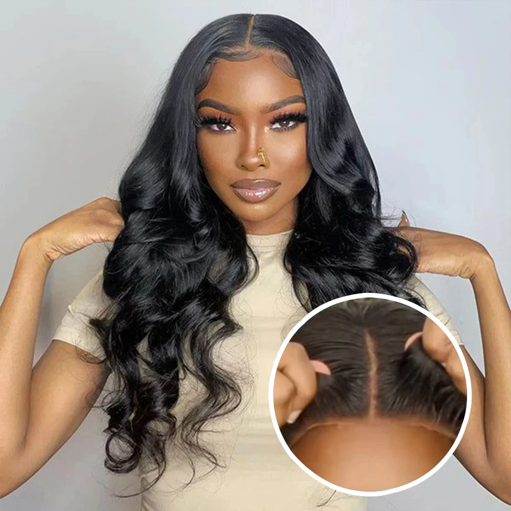 Rebecca Body Wave Transparent T-Part Lace Front Wig | Brazilian Human Hair "Wear To Go" (On Sale) Luxegan