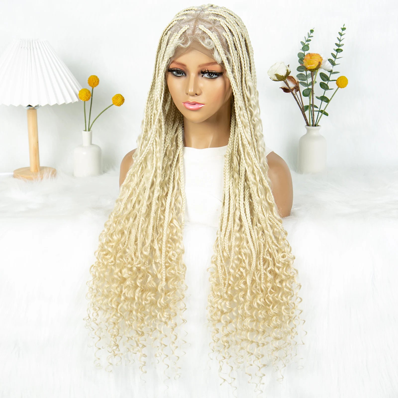 Boho Triangle Knotless Box Braids Wig | Full Lace | Baby Hair | KIMA Synthetic Luxegan