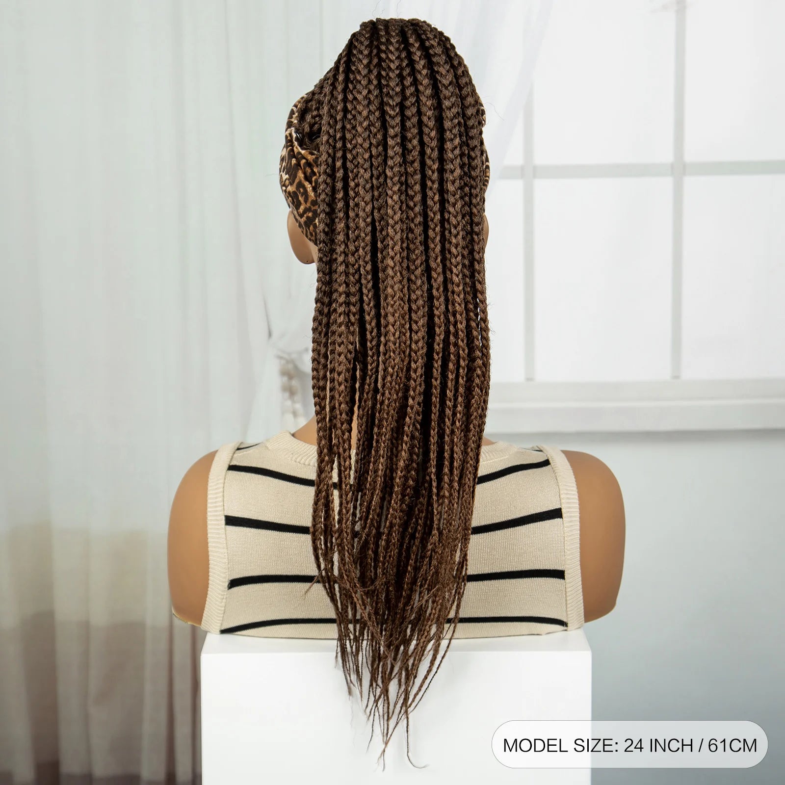 613 Blonde Ponytail Headband Braid Wig with Bangs | Knotless Style Luxegan