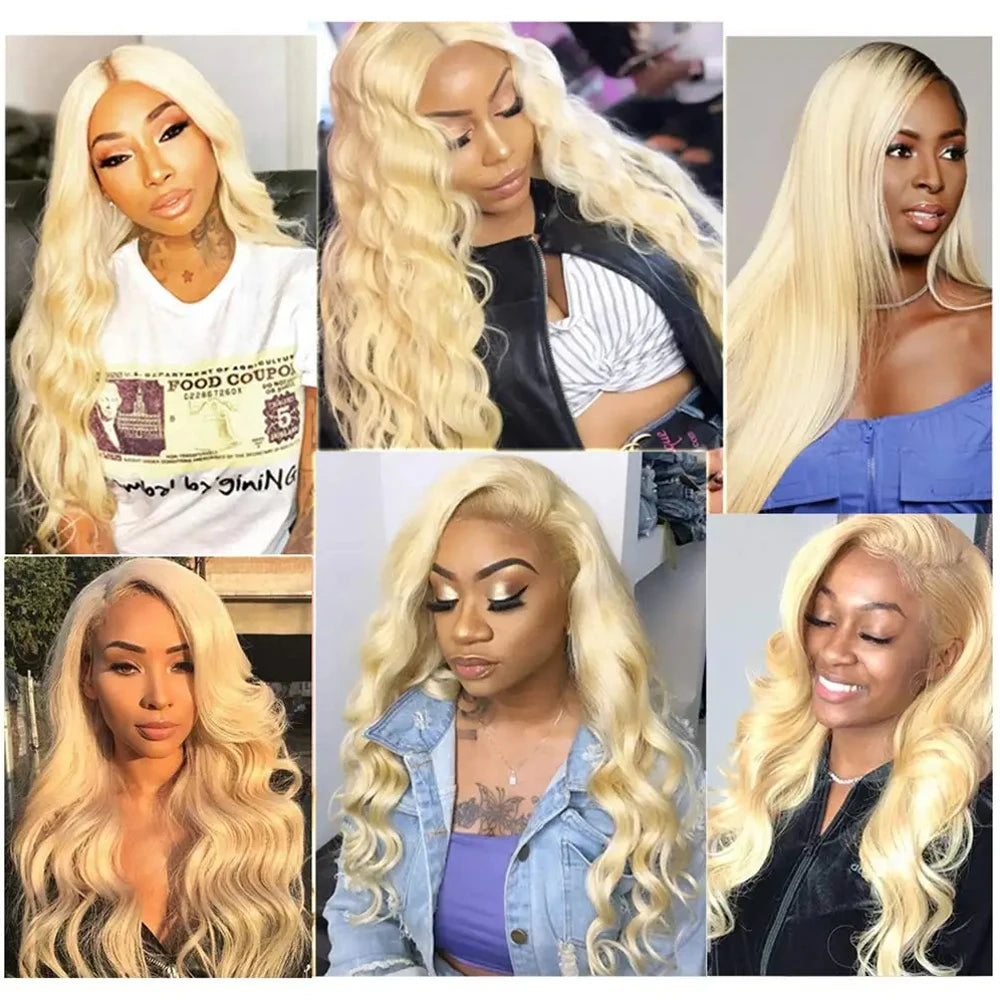 40 Inch 613 Blonde Body Wave HD Lace Front Wig | Brazilian Remy Human Hair | 250% Density