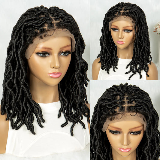 Lightweight Curly End Box Braids Wig | Lace Front Cornrows Luxegan