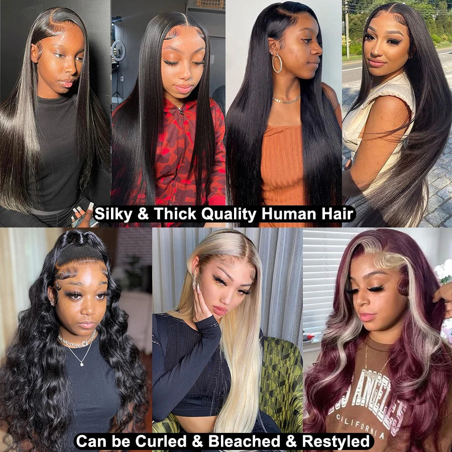 12A Grade Brazilian Straight 13x6 HD Transparent Lace Frontal Wig | 180% Density Virgin Human Hair Luxegan