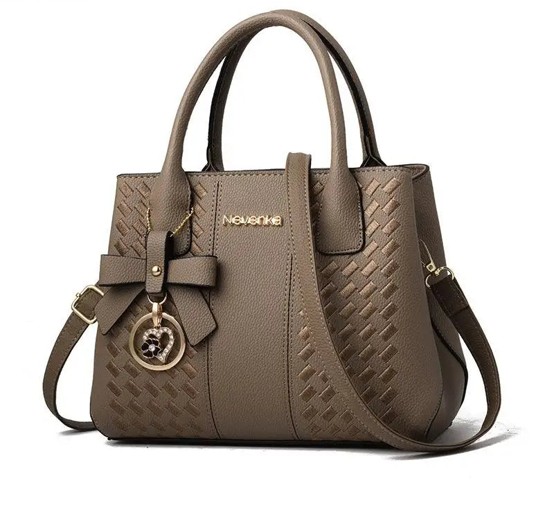 Hard PU Patterned Bucket Handbag | Large Capacity Crossbody Messenger Bag Luxegan