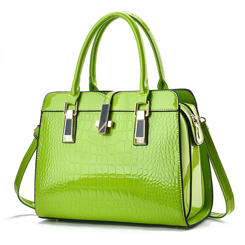 Luxury Brand Designer Women's Handbag | Large Capacity Single Shoulder Crossbody Bag & Crocodile Pattern Commuting Tote Luxegan
