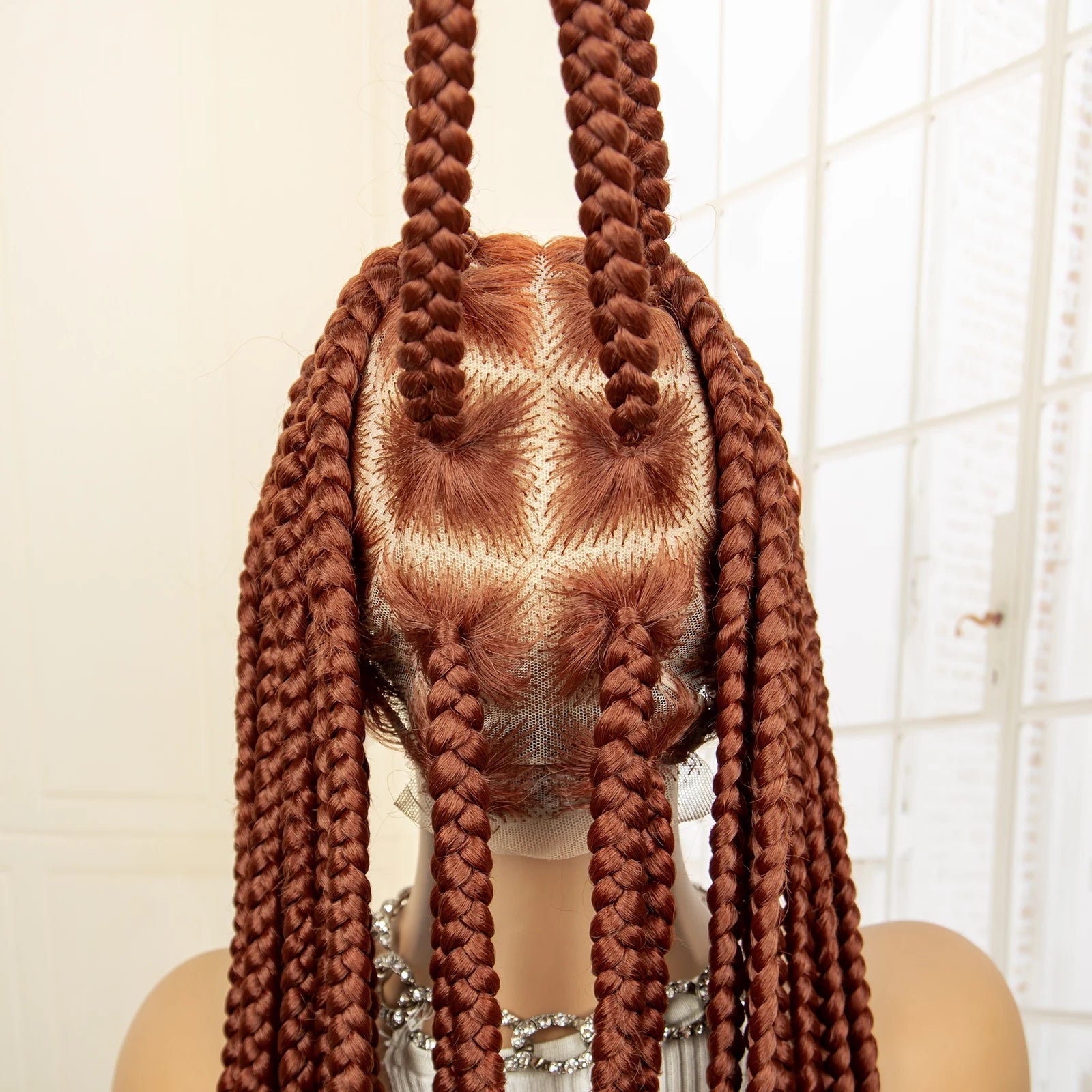 Jumbo Cornrow & Knotless Box Braids Wig | Full Lace | Baby Hair | Black Women Luxegan