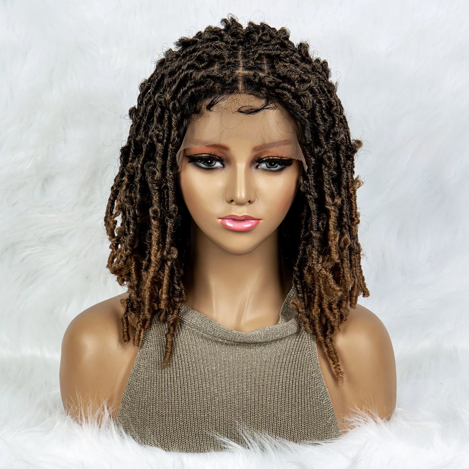 Lightweight Curly End Box Braids Wig | Lace Front Luxegan