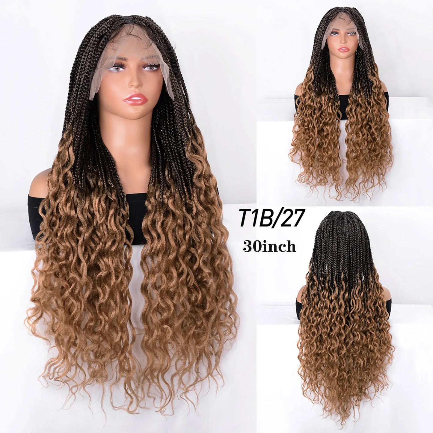 Bohemian Box Braids Full Lace Wig | Knotless | Twist Braids | Synthetic Lace Front
