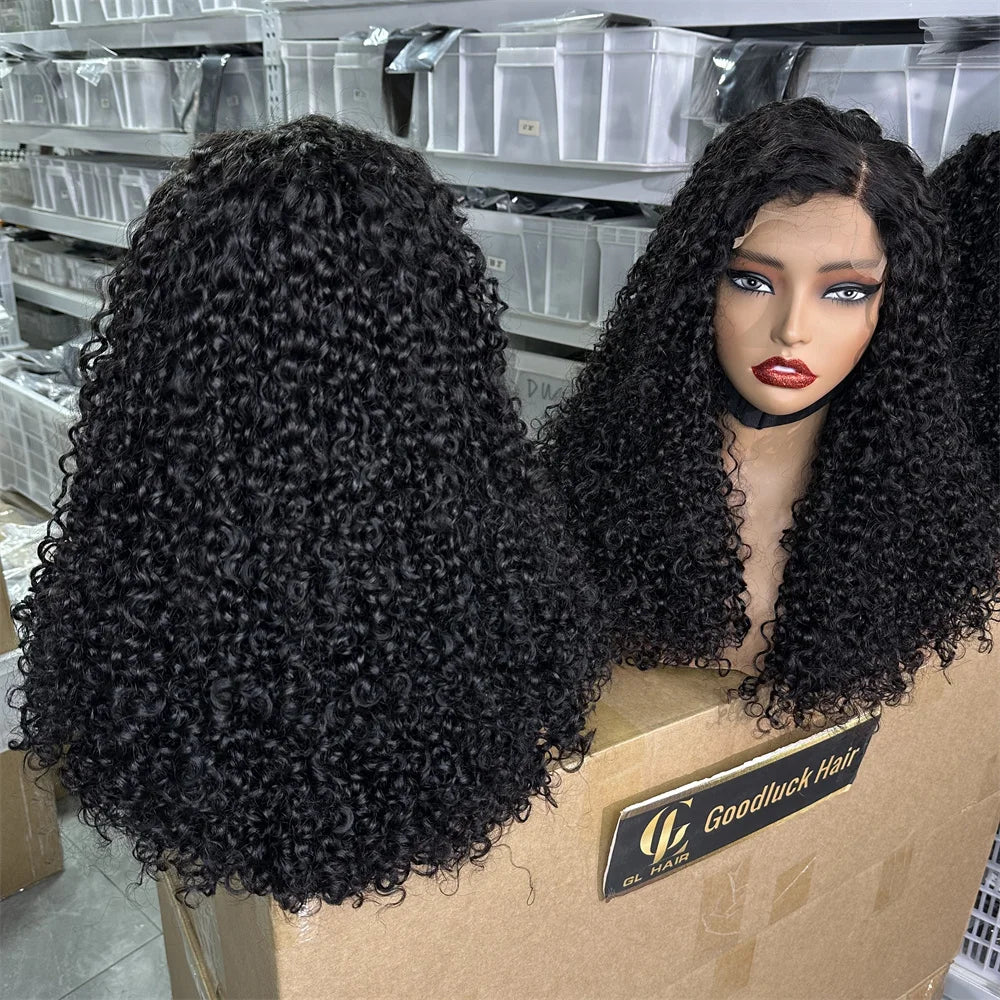 250% Density 3C 4A Burmese Curly HD Lace Frontal Wig | Transparent Lace Human Hair Luxegan