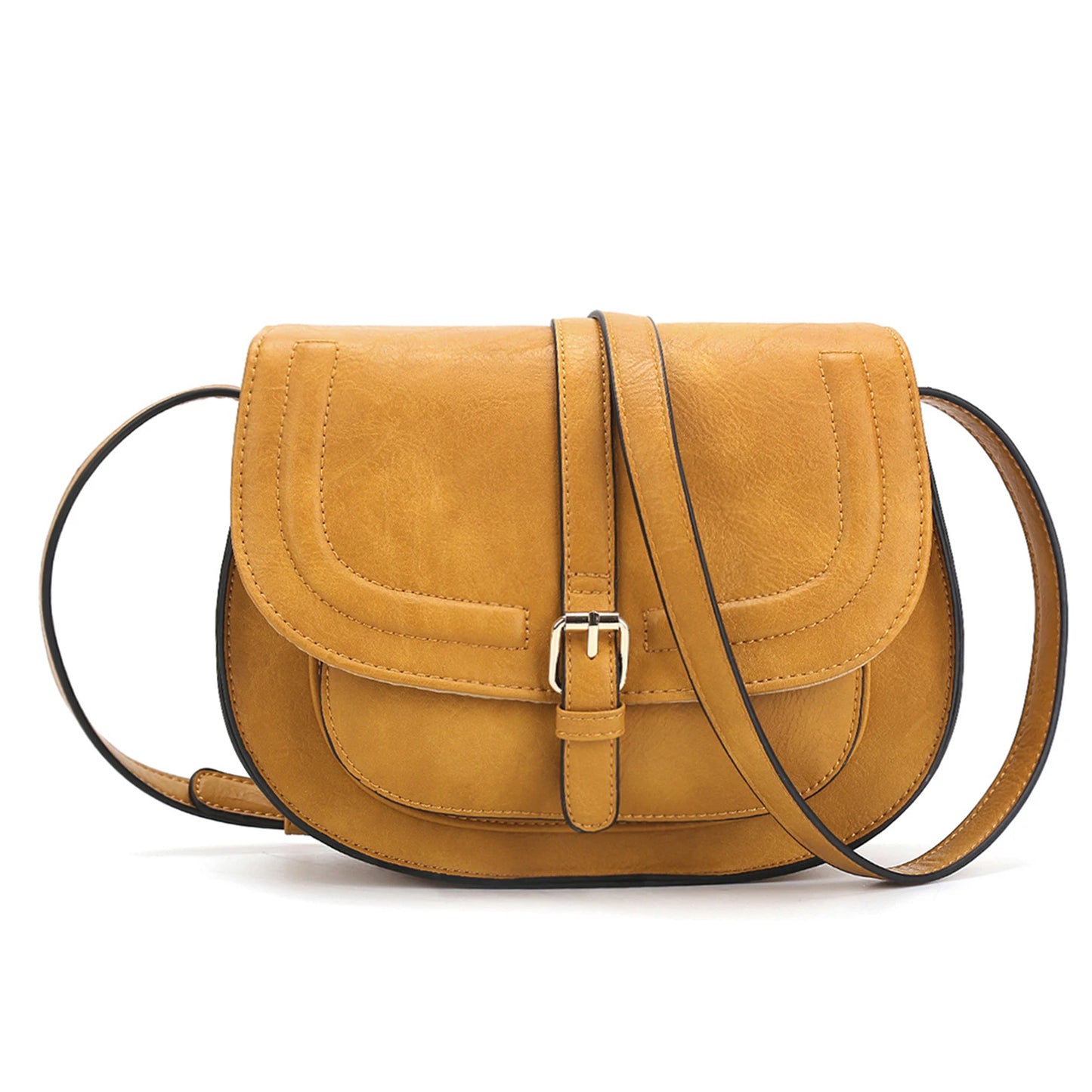 Small Vegan Leather Crossbody Bag | Vintage Lady Satchel Luxegan