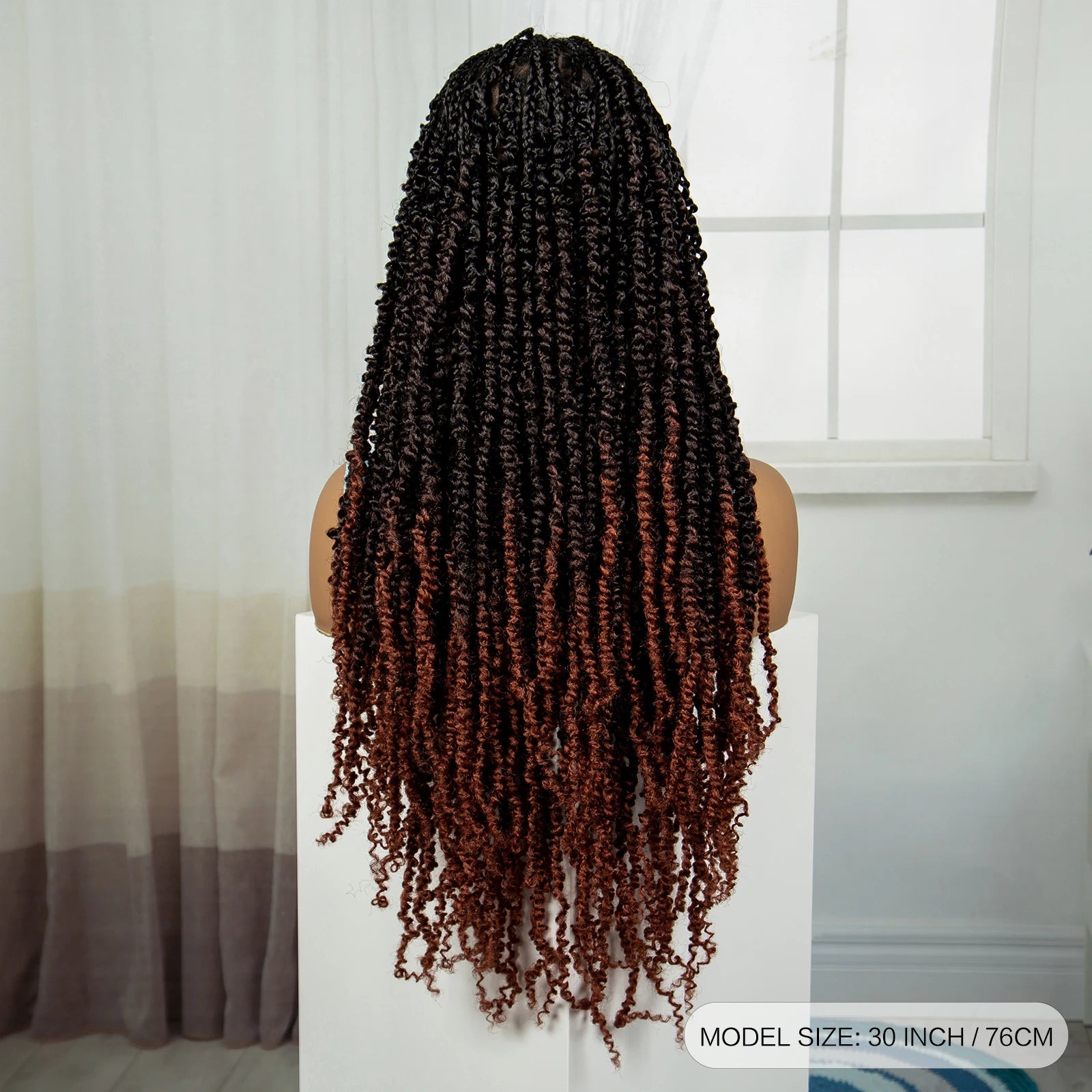 30" Twisted Braids Wig | HD Full Lace | Baby Hair | Long Braids Luxegan