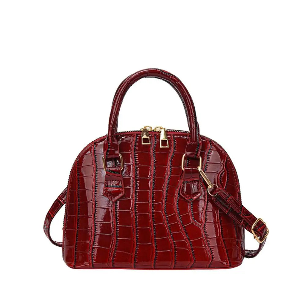 Retro Fashion PU Leather Shoulder Bag | New Women's Waterproof Crocodile Pattern Versatile Crossbody Bag Luxegan