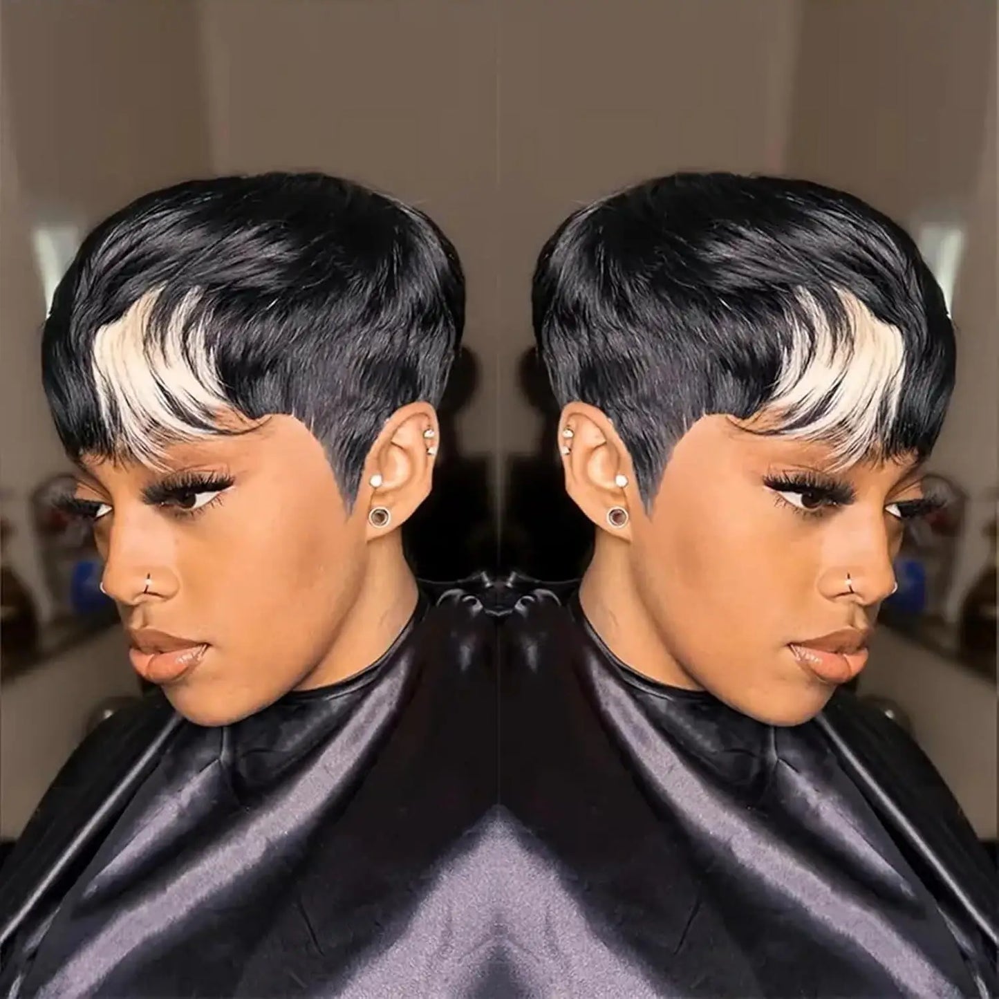 Luxury 26 Inch Kinky Straight Headband Human Hair Wig | Glueless Machine Made Natural Look Wig Luxegan