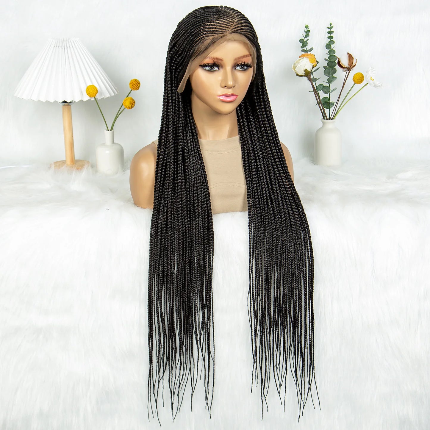Fulani Cornrow Box Braids Wig | Full Lace Front | Baby Hair | KIMA Synthetic Luxegan