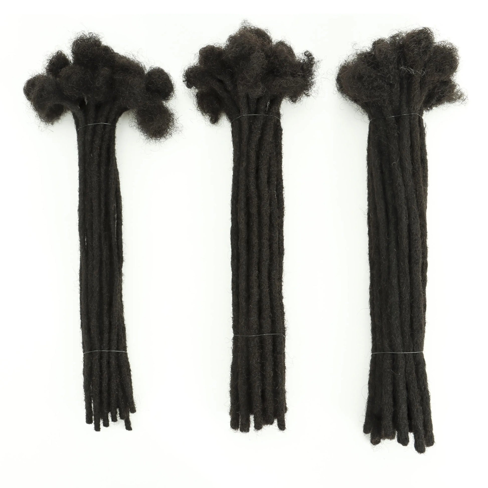 Brazilian Human Hair Dreadlocks Crochet Braids | Kinky Loc Extensions 0.6-0.8cm Luxegan