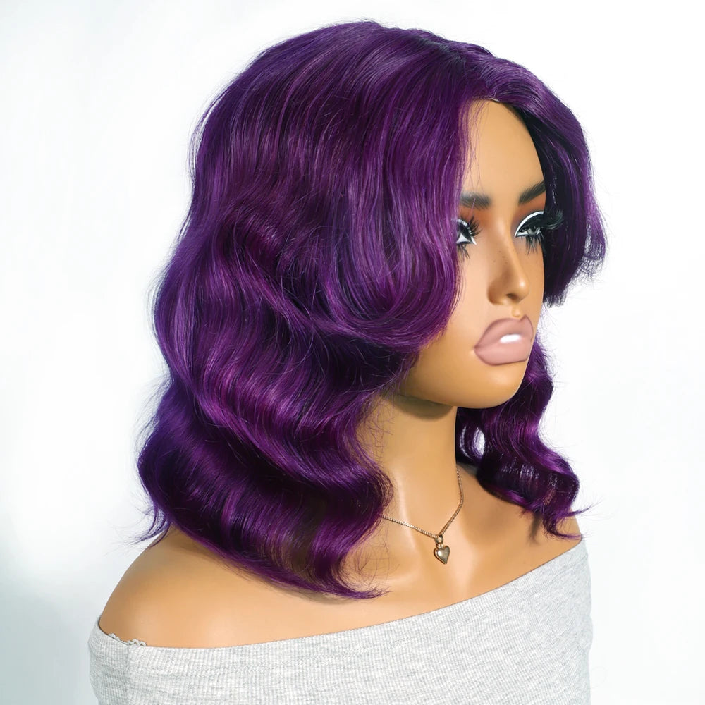 Honey Blonde Wavy Lace Front Wig with Shadow Roots | HD Lace Human Hair Wig | Multi-Parting